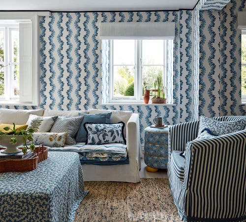 Sanderson - Oxbow Indigo Arboretum Wallpapers