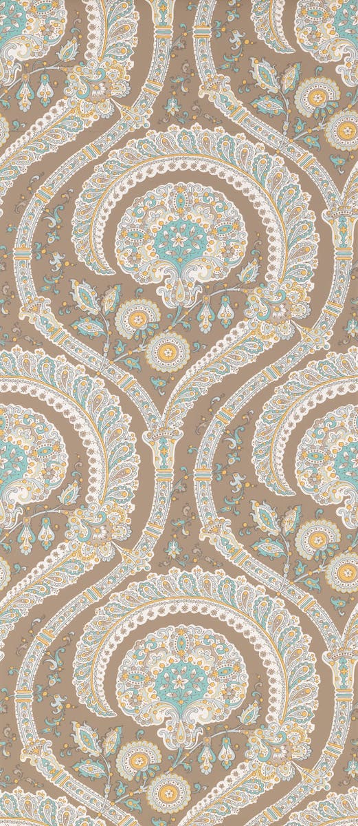 Nina Campbell - Les Indiennes Taupe/Aqua