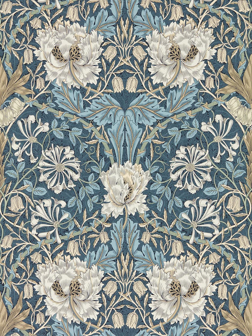 Honeysuckle & Tulip Woad/ Morris and Friends Wallpa
