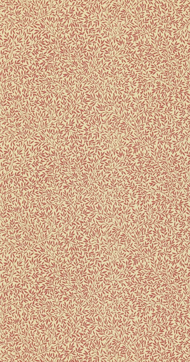 Morris & Co - Standen Beige/Brick Red Morris and Friends Wallpa