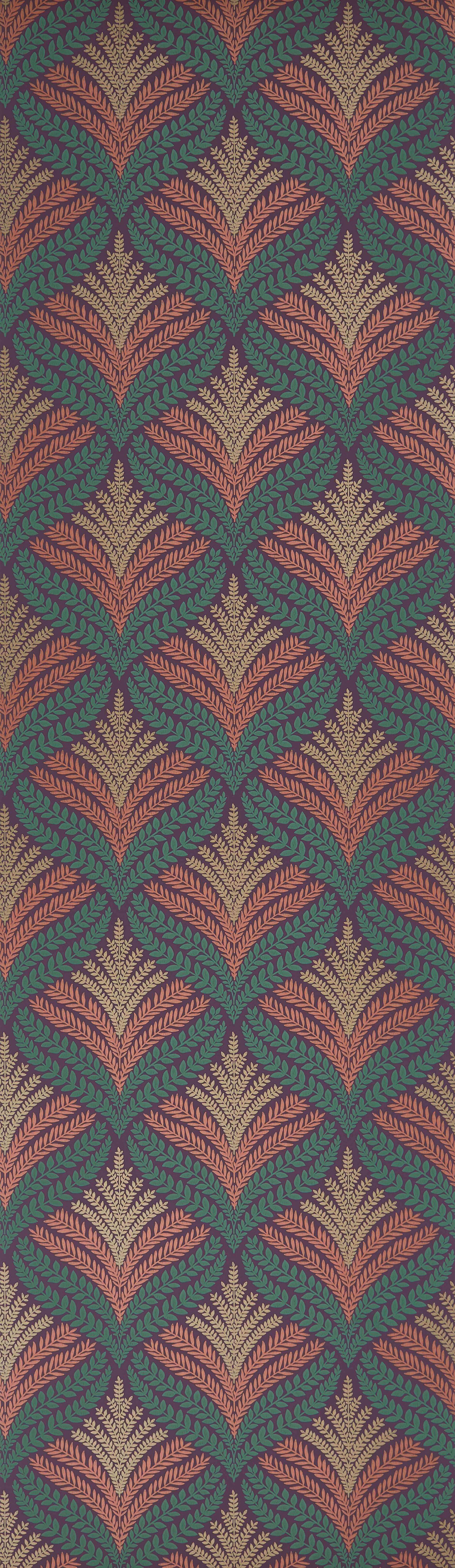 Osborne & Little - Sotherton Aubergine/Teal