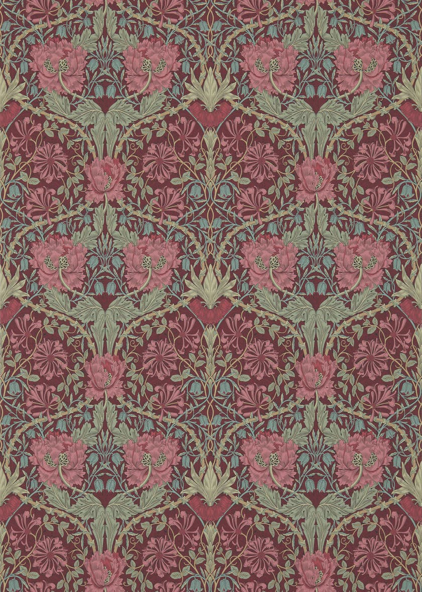 Morris & Co - Honeysuckle & Tulip Burgu Morris and Friends Wallpa