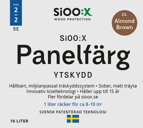 SiOO:X Panelfärg Ytskydd 10L Almond Brown
