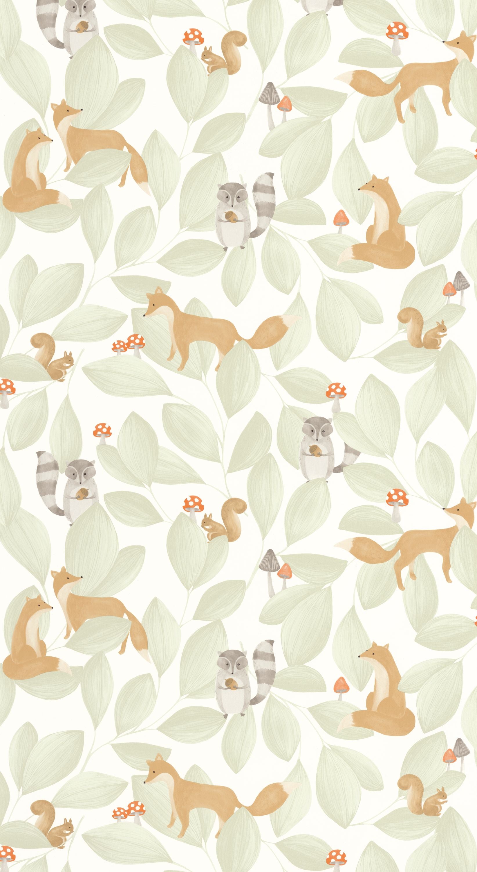 Casadeco - Woodland Friends Vert Ama Once Upon A Time