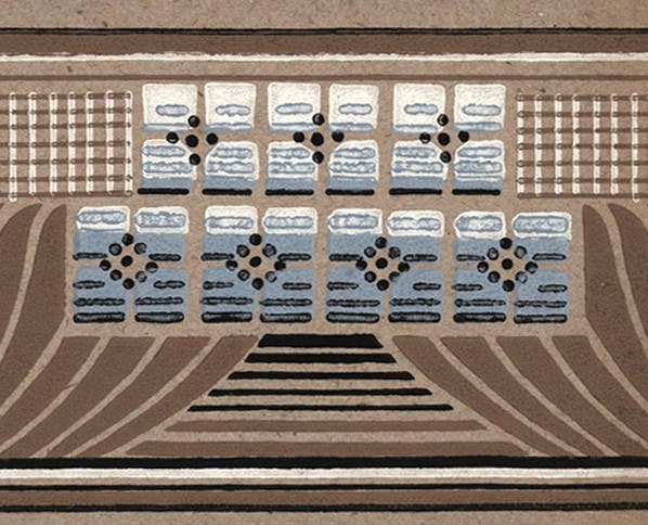 Lim & Handtryck - Wienerjugend - Kvist/Blå B16-40