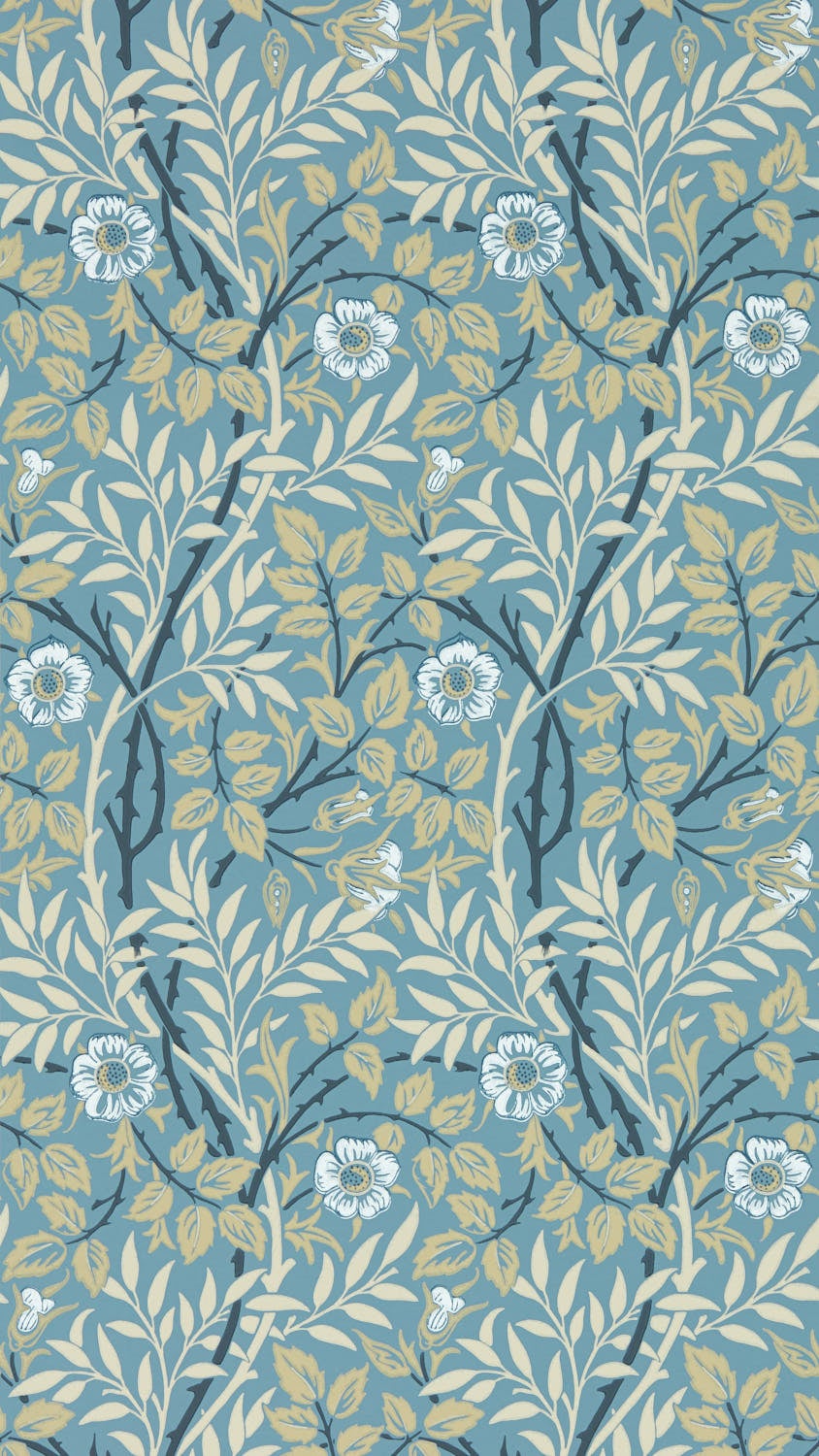 Morris & Co - Sweet Briar Mineral/Linen Morris and Friends Wallpa
