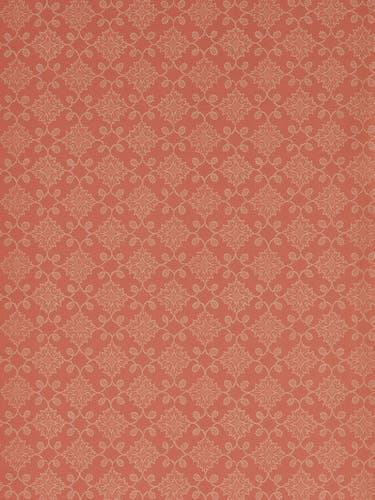 Zoffany - Floral Tracery Deep Salmo Endpapers Wallcoverings
