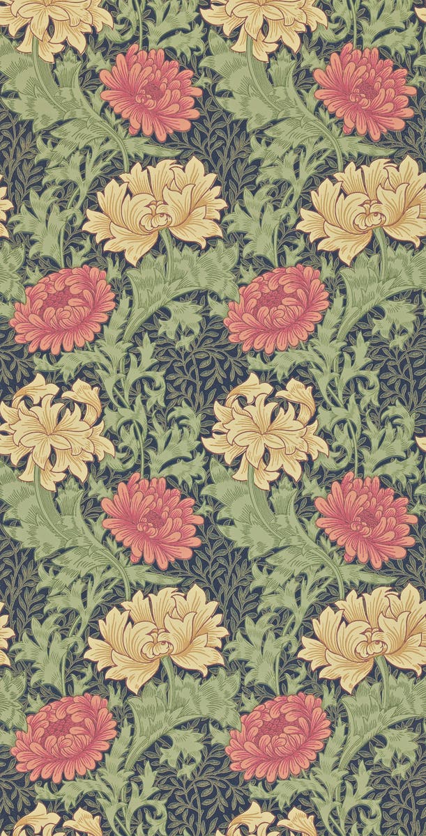 Morris & Co - Chrysanthemum Indigo Morris 160th Anniversary