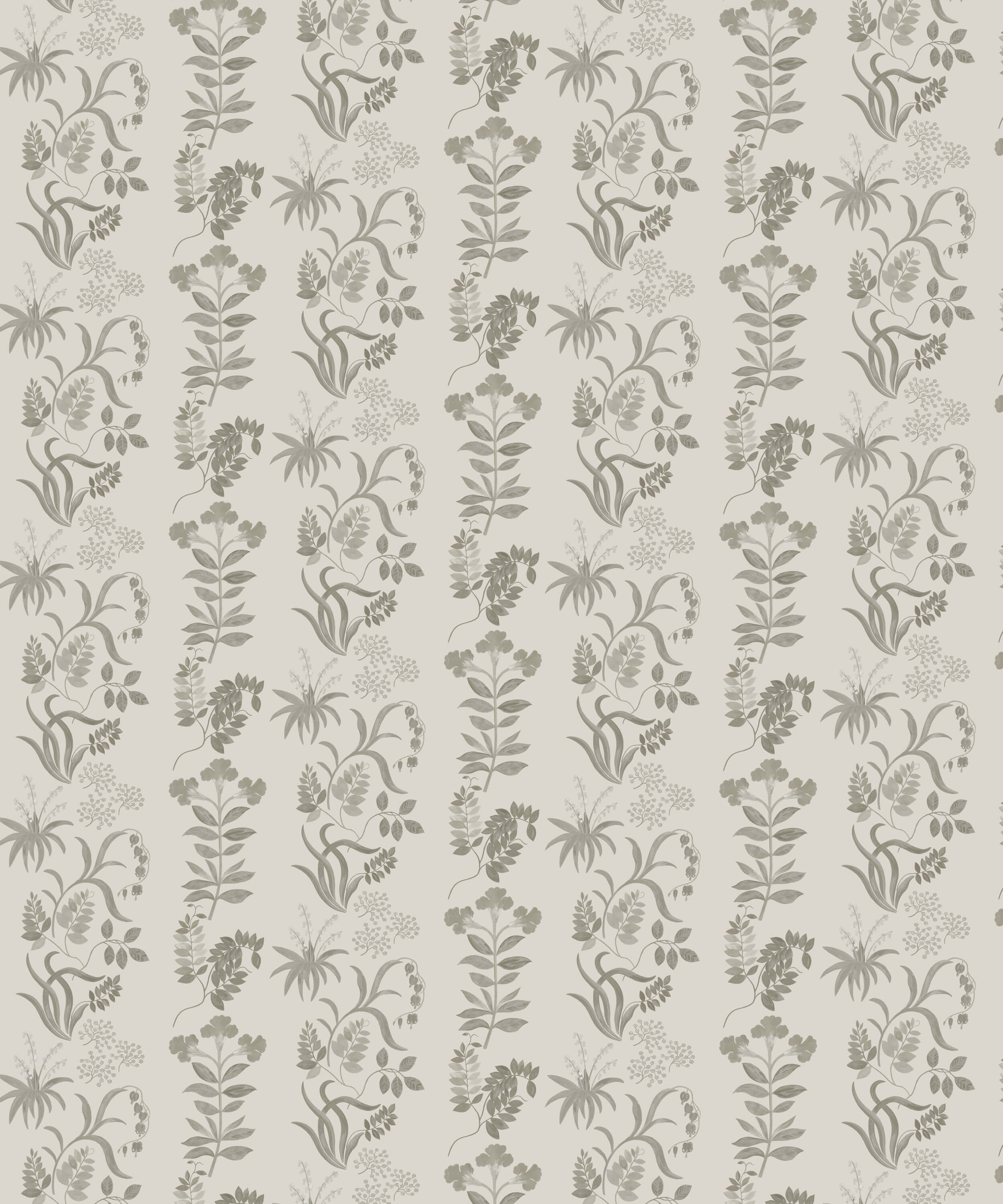 Liberty - Botanical Stripe Pewter White