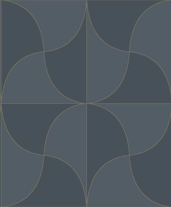 Casadeco - Virevolte Bleu Marine Alchimie Cad