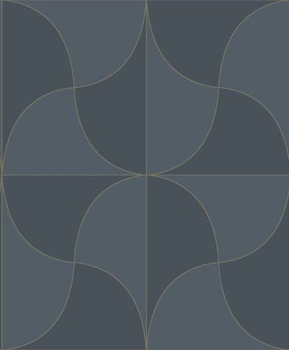 Casadeco - Virevolte Bleu Marine Alchimie Cad