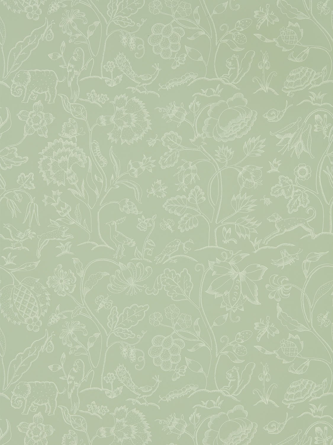 Morris & Co - Middlemore Sage Grey Melsetter Wallpapers
