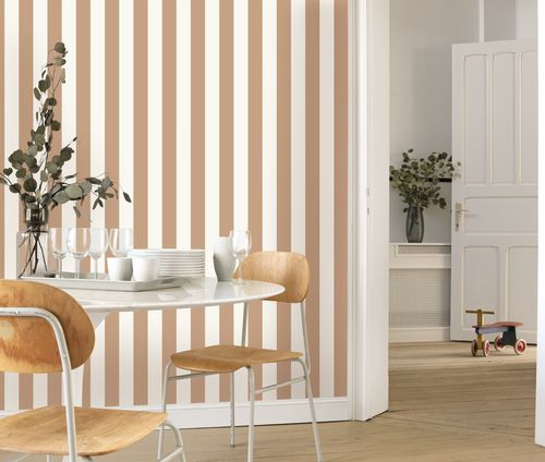 Casadeco - Olympe Noisette Les Rayures