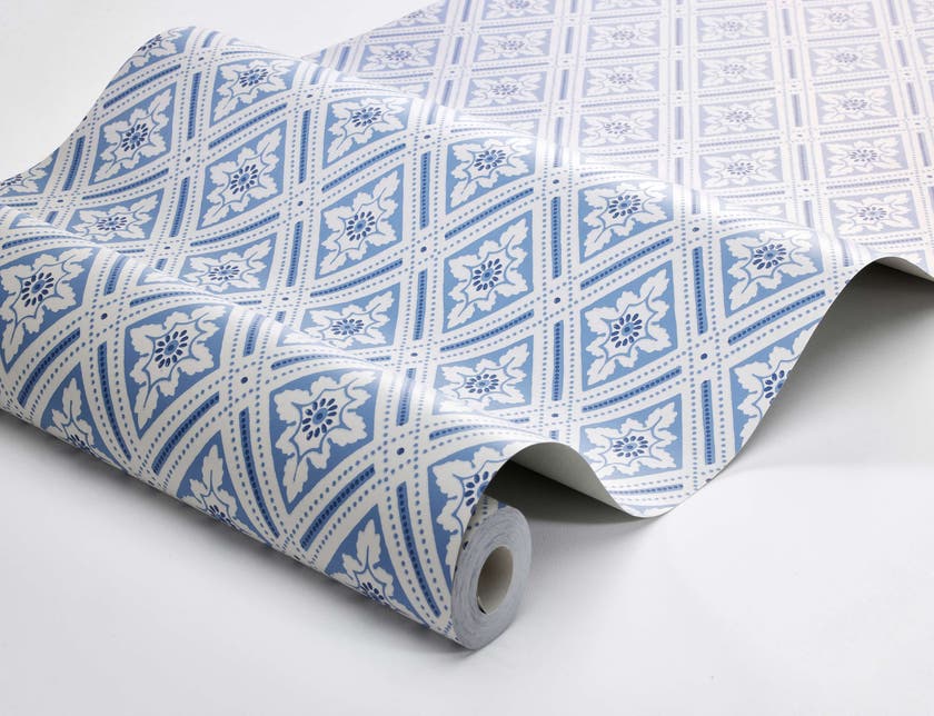 Boråstapeter - Ester - Blue & White