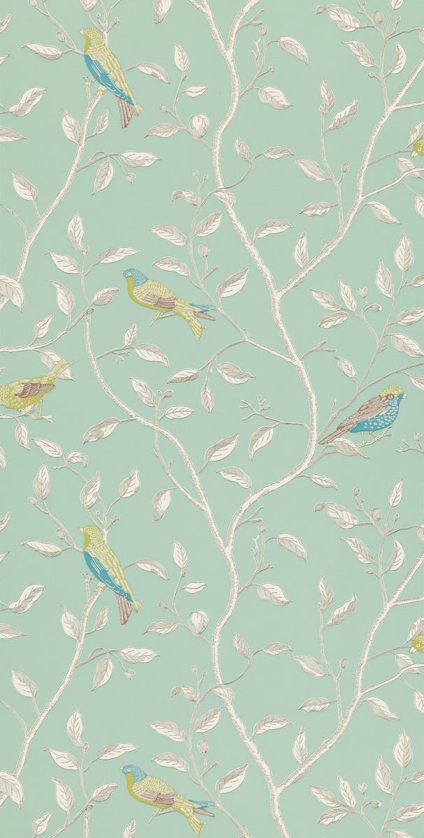 Sanderson - Finches Duck Egg Sanderson One Sixty Wallp