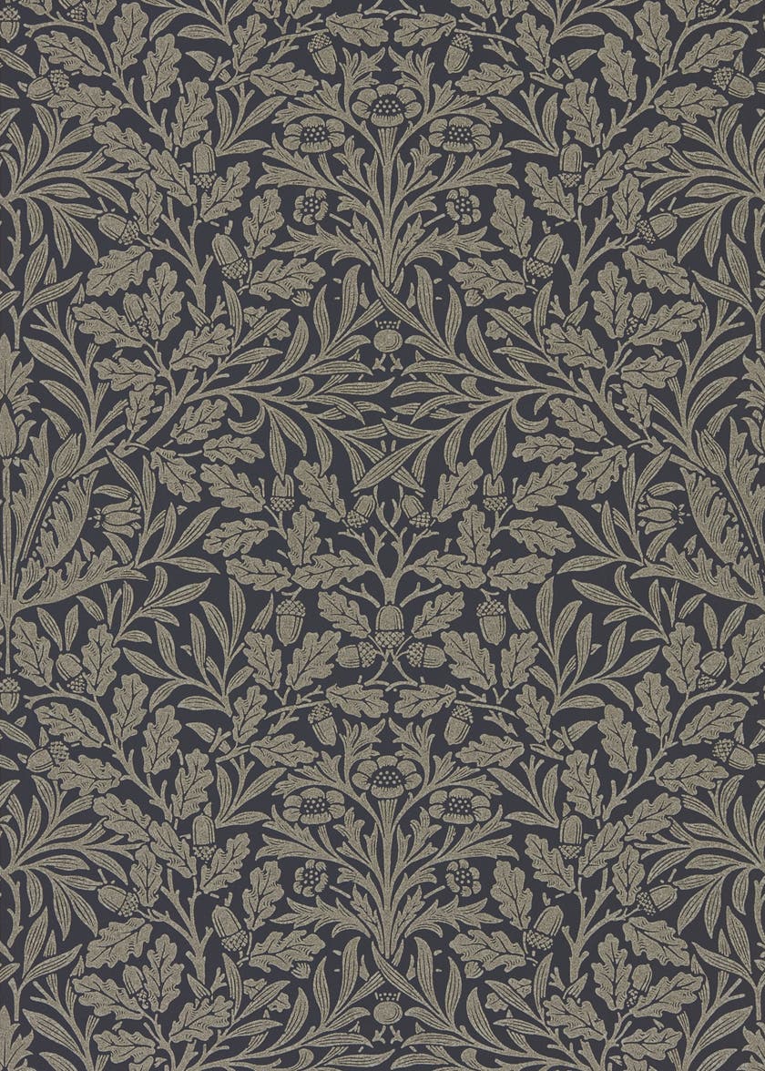 Pure Acorn Charcoal/Gilve Morris Pure Wallpapers
