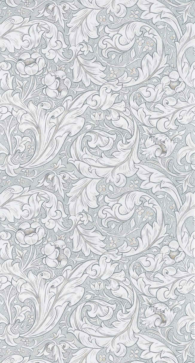 Morris & Co - Pure Bachelors Button Gre Pure Morris North Wallpap