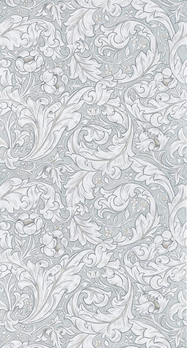 Morris & Co - Pure Bachelors Button Gre Pure Morris North Wallpap