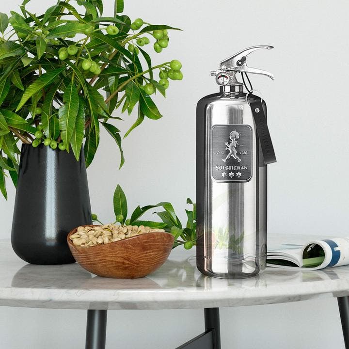 Brandsläckare 2 kg Design Steel Edition