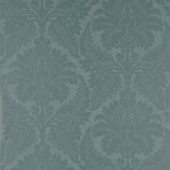 Zoffany - Malmaison Damask Teal Constantina Damask Wallpa