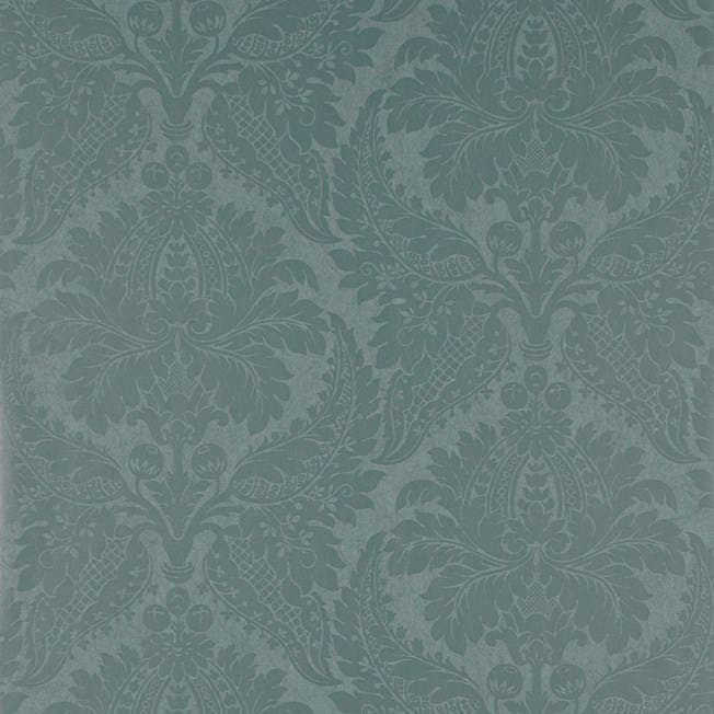 Zoffany - Malmaison Damask Teal Constantina Damask Wallpa