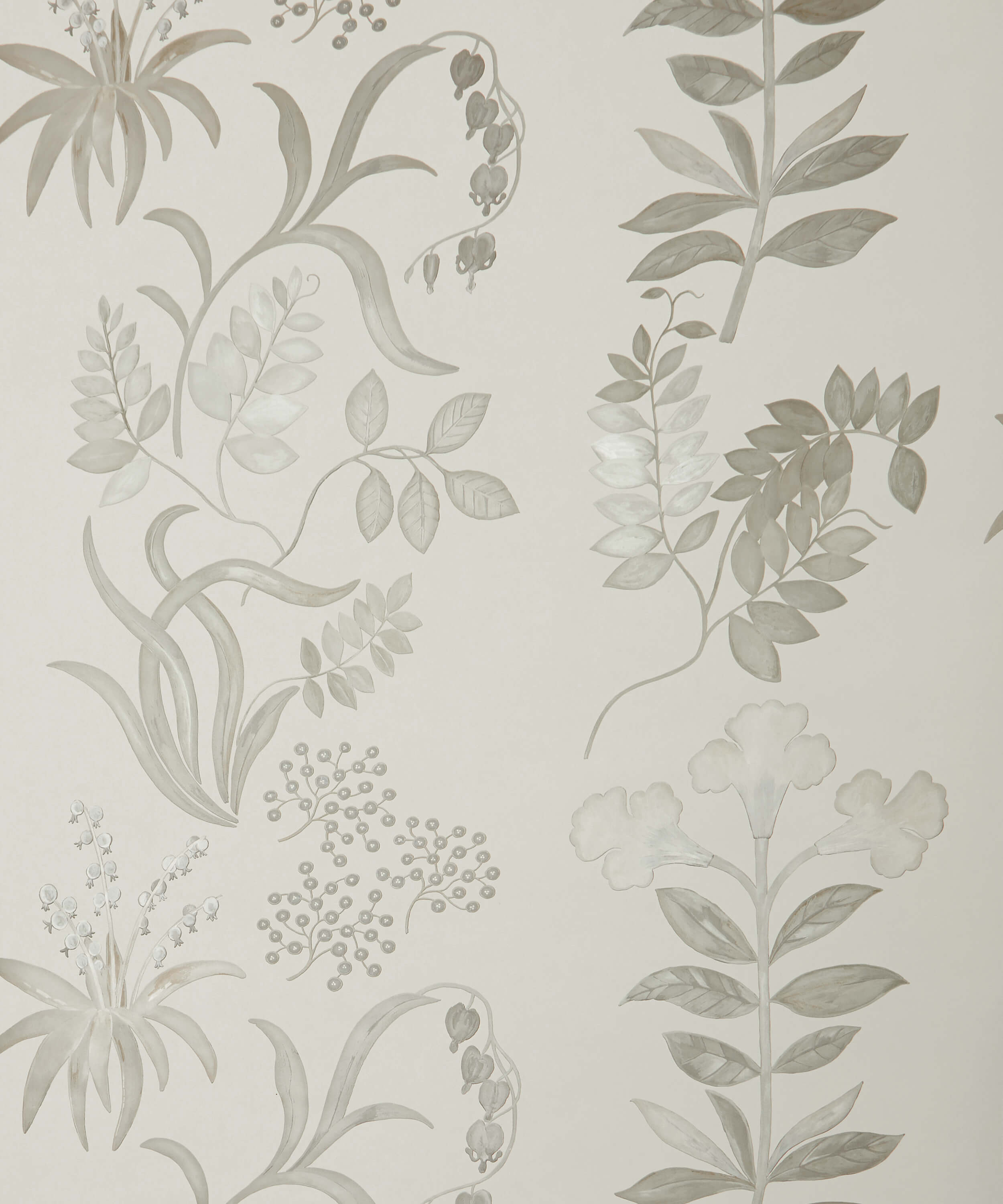 Liberty - Botanical Stripe Pewter White