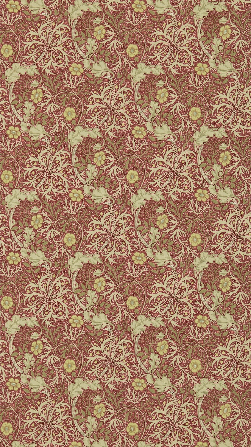 Morris & Co - Morris Seaweed Red/Gold Morris 160th Anniversary