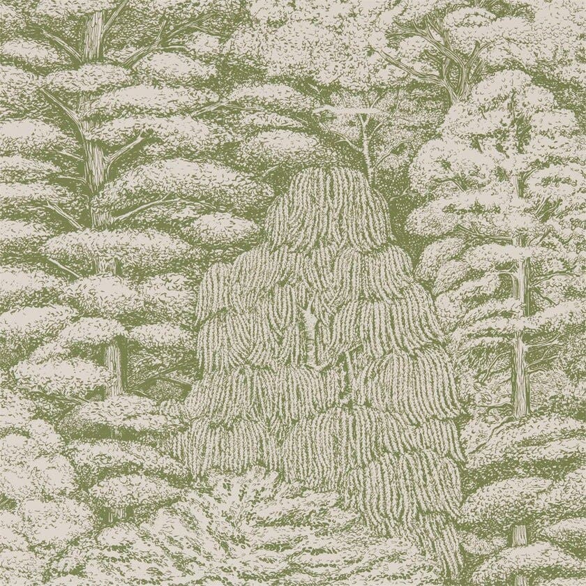 Woodland Toile Cream/Gree Woodland Walk Wallpapers