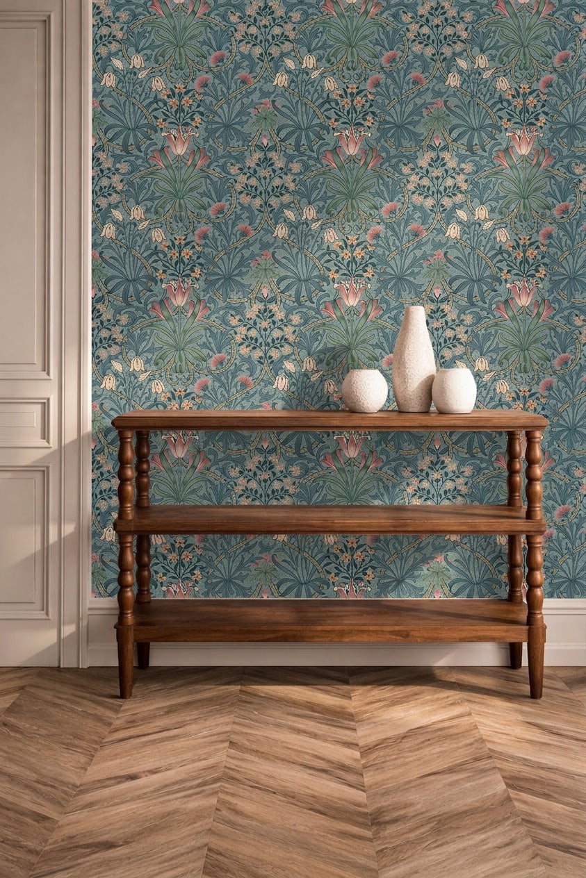 Morris & Co - Woodland Weeds Rose/Woad