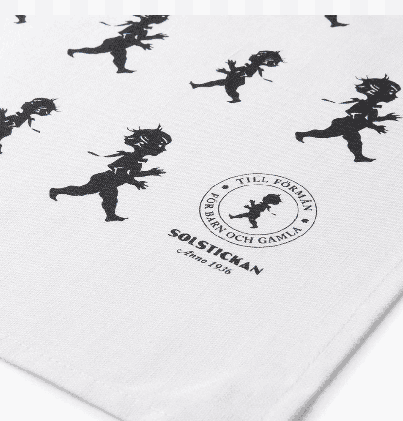 Kökshandduk 50x70 cm Vit/Svart