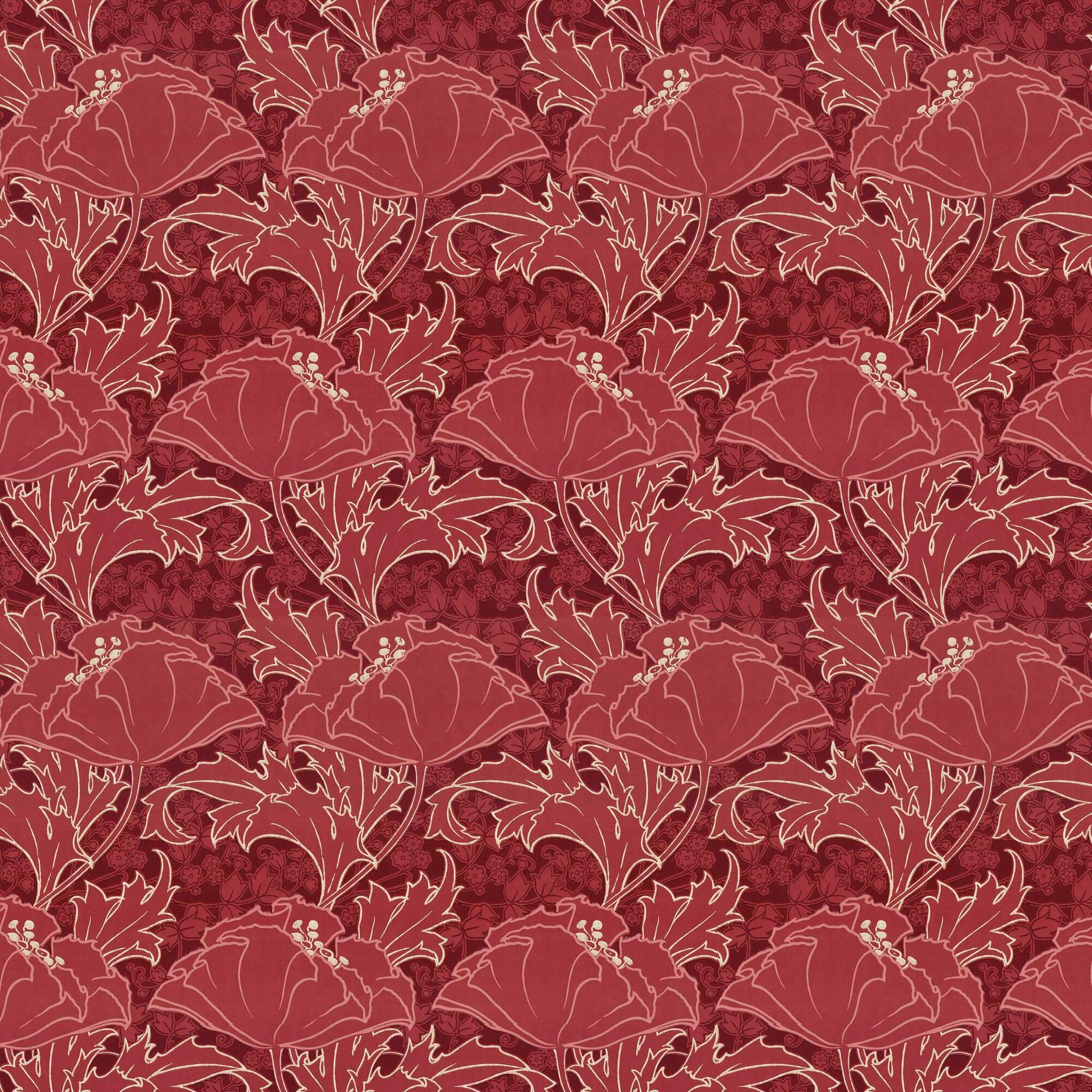 Lim & Handtryck - Berlin - Röd/Guld x101-30