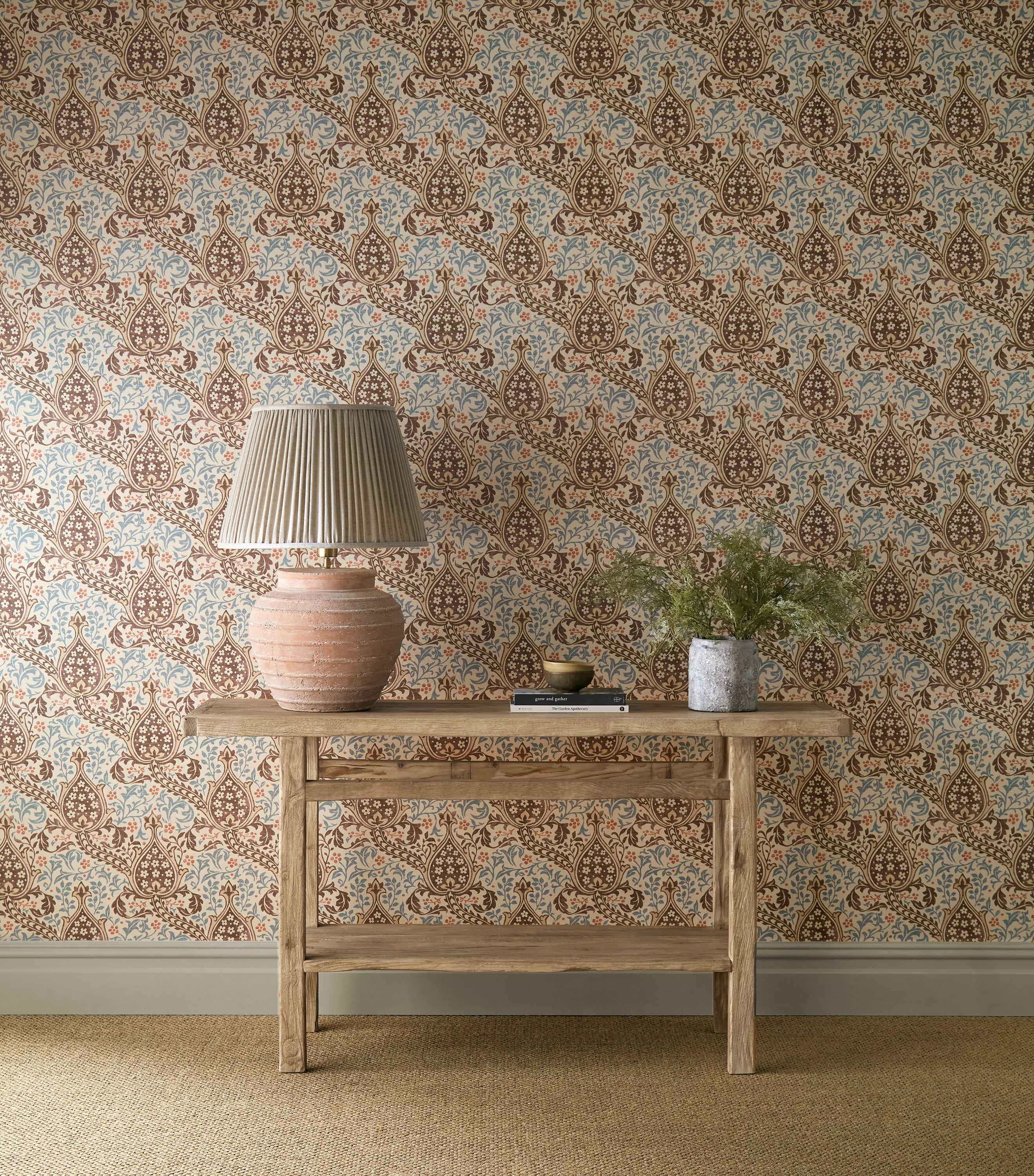 Morris & Co - Persian Tulip Umber Mineral Blue