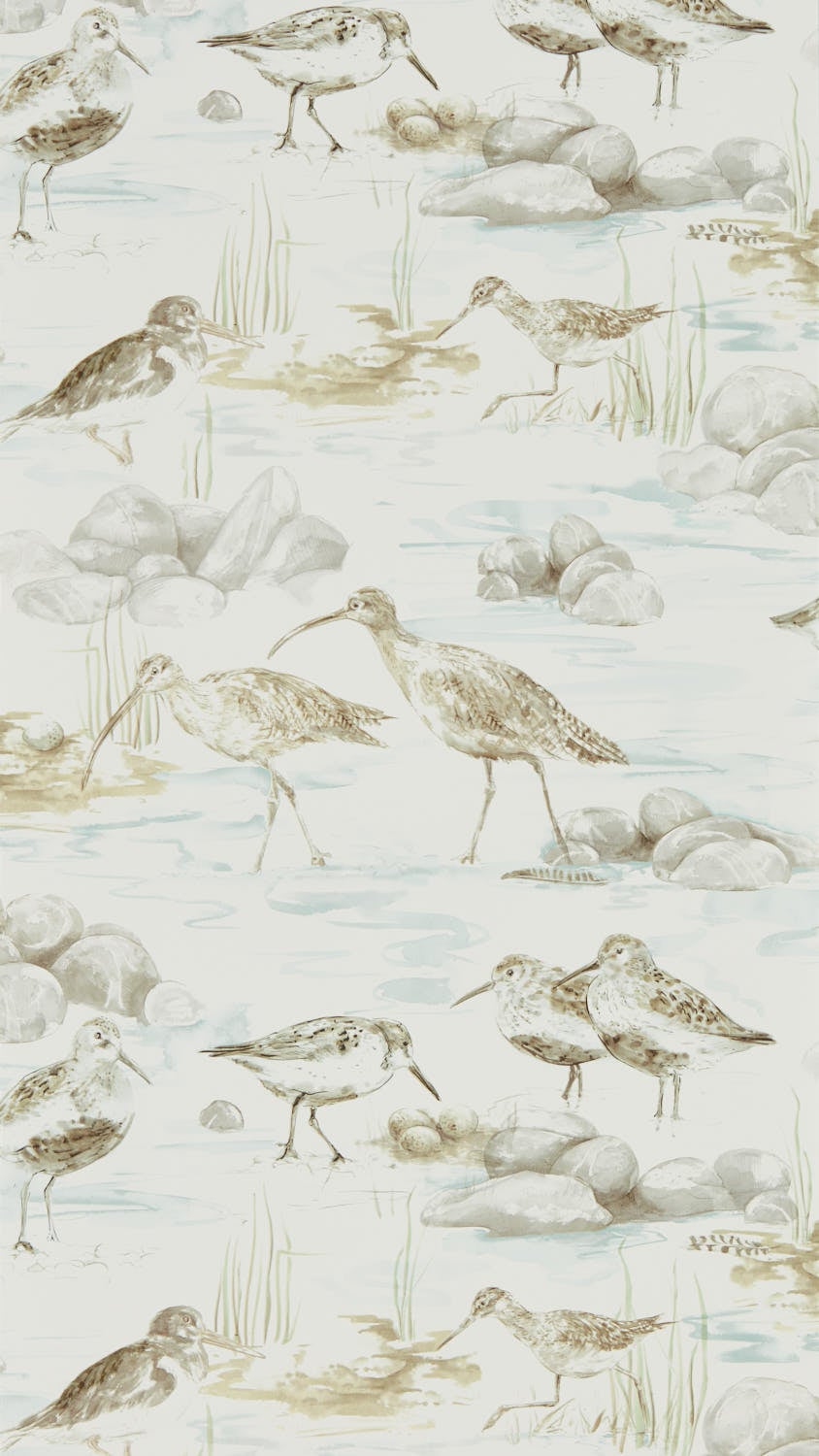 Sanderson - Estuary Birds Mist/Ivory Embleton Bay Wallpapers
