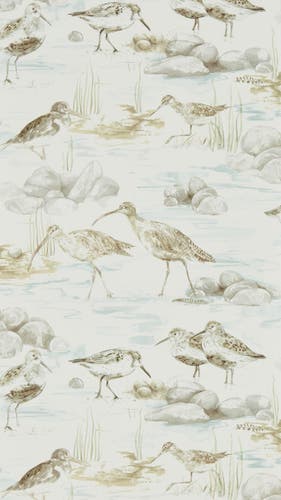 Sanderson - Estuary Birds Mist/Ivory Embleton Bay Wallpapers