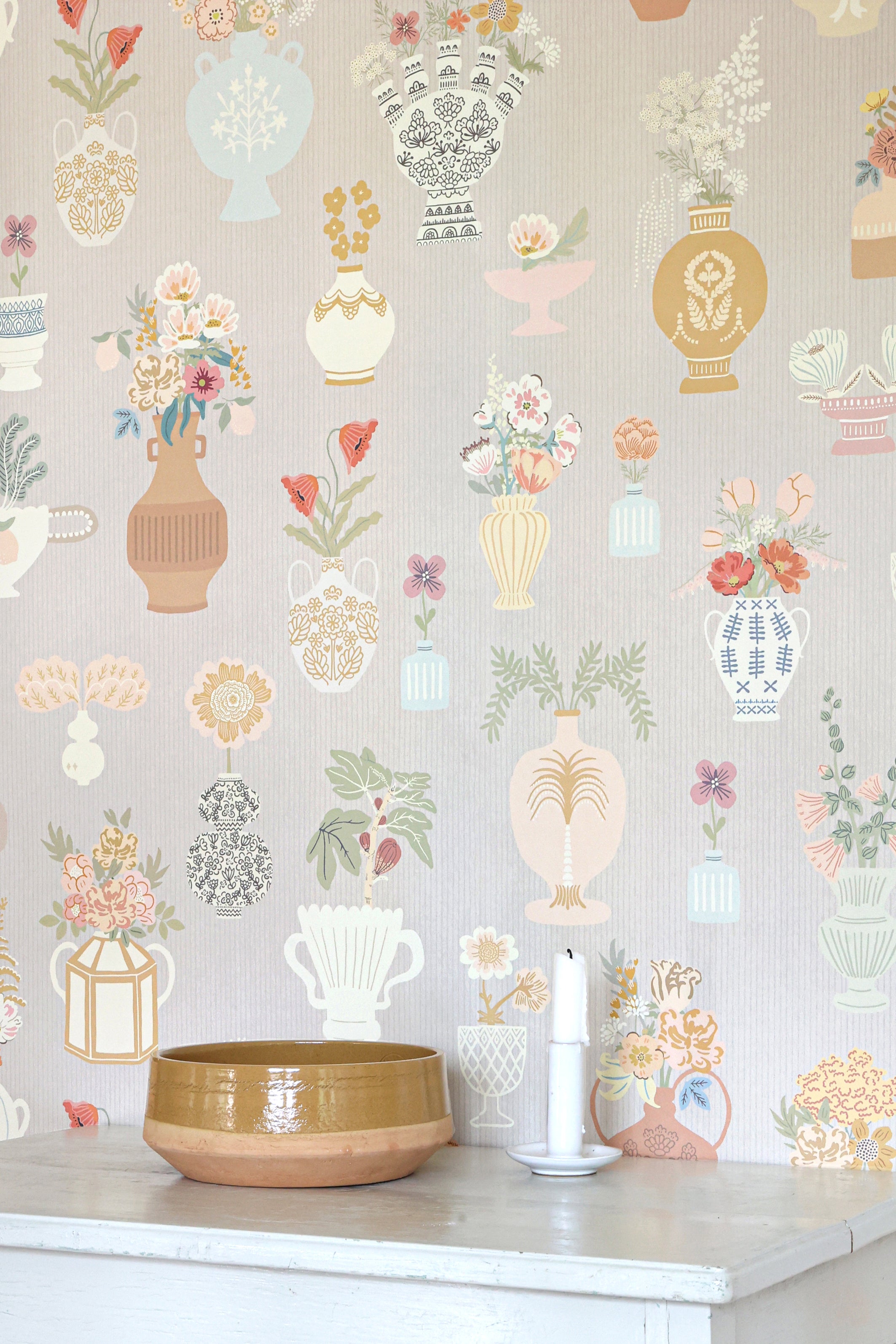 Majvillan - Floral Daiquiri Misty Gray