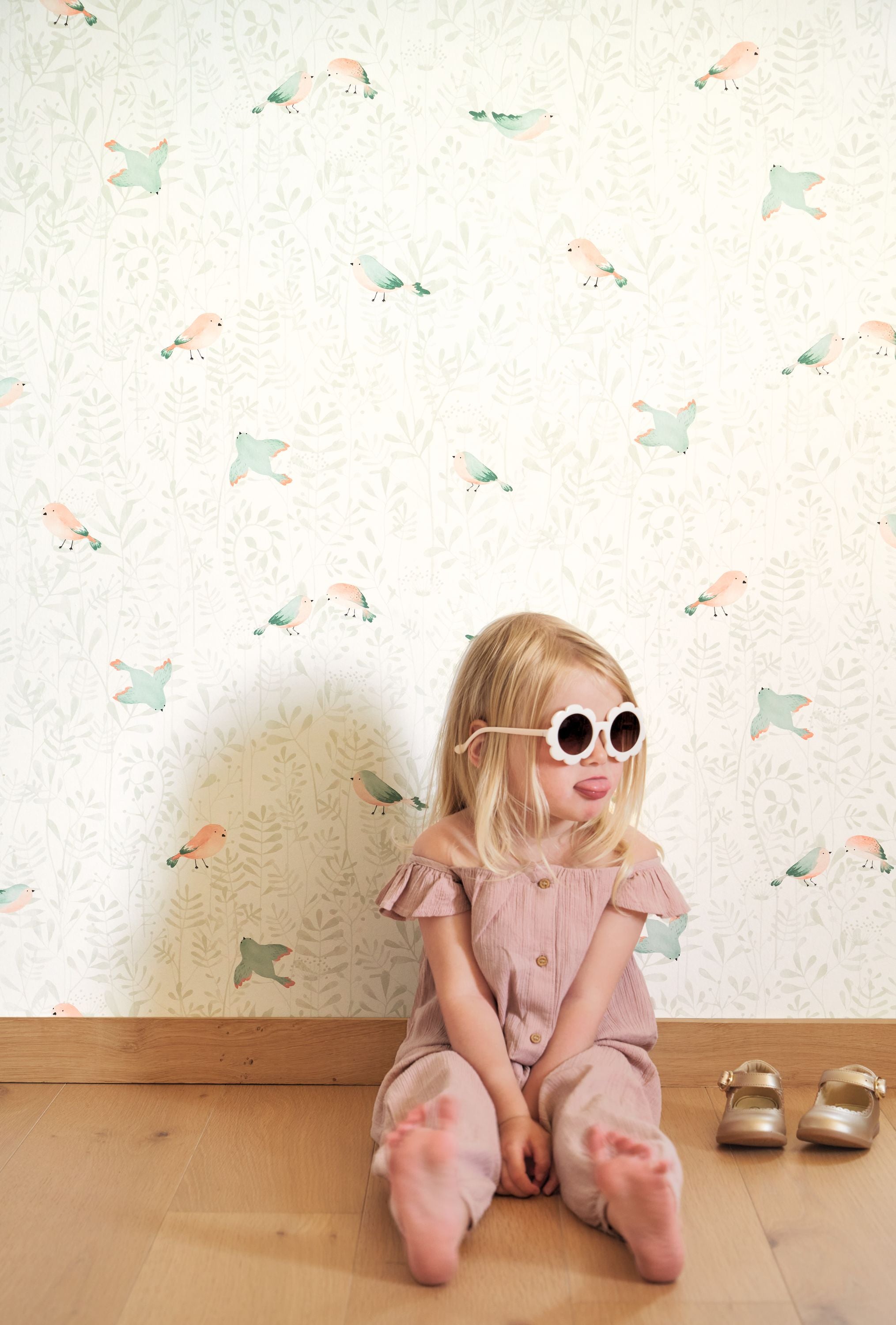 Casadeco - Flying Bird Vert Amande Once Upon A Time