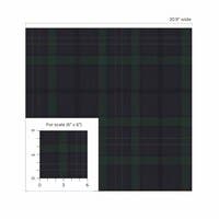 Peel & Stick Tailor Plaid Dark Blue & Evergreen NW54302