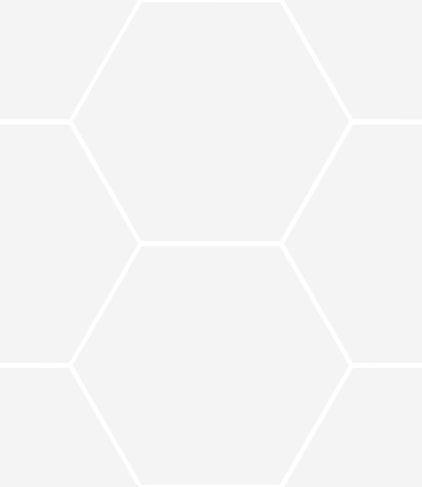 Haze Vit matt hexagon 15x17