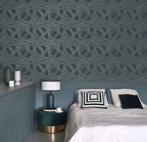 Casadeco - Shimmy Bleu Petrole / Gri Annees Folles
