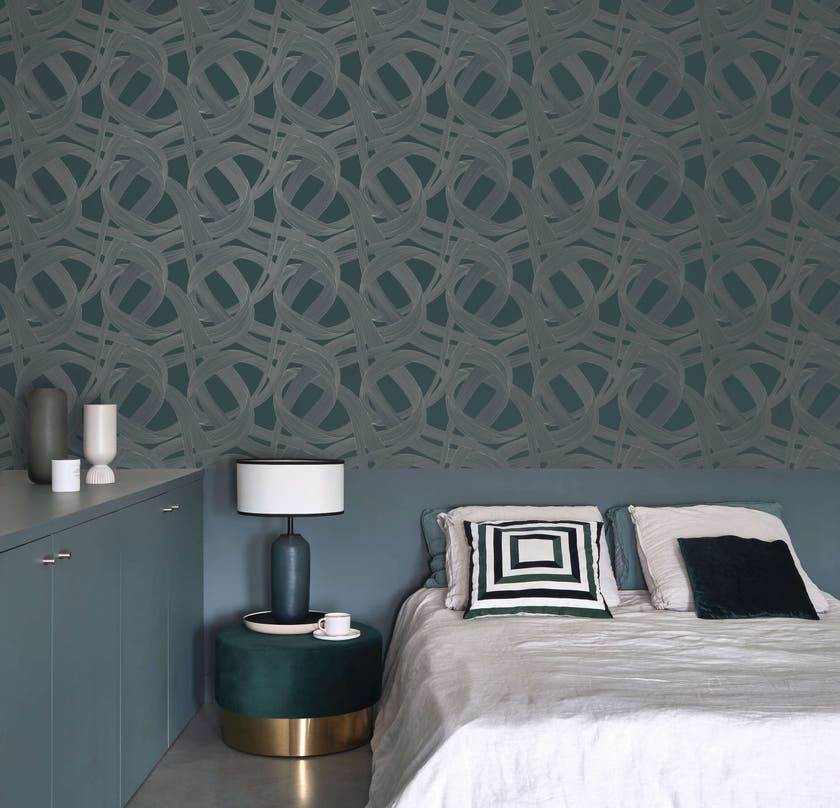 Casadeco - Shimmy Bleu Petrole / Gri Annees Folles