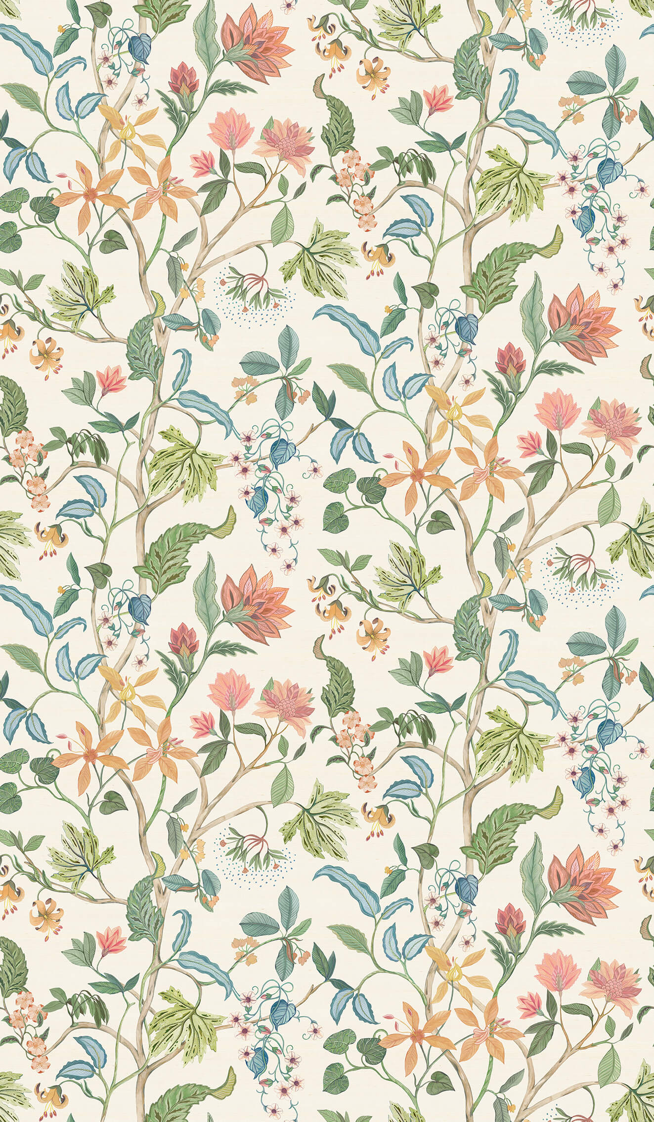 Osborne & Little - Chellah Byzance Chellah Ivory/Blu