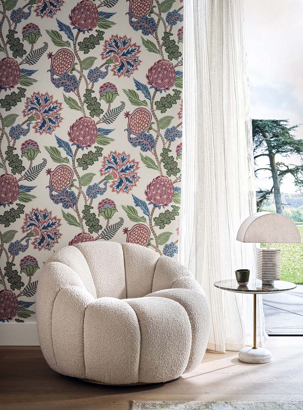 Osborne & Little - Ananda Cynara Raspberry Cobalt