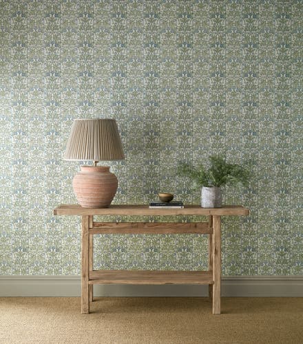 Morris & Co - Oak & Blossom Thyme Woad