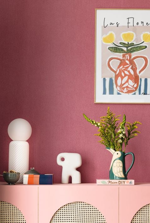 Caselio - Uni Mat Fuchsia Bicolore Damier