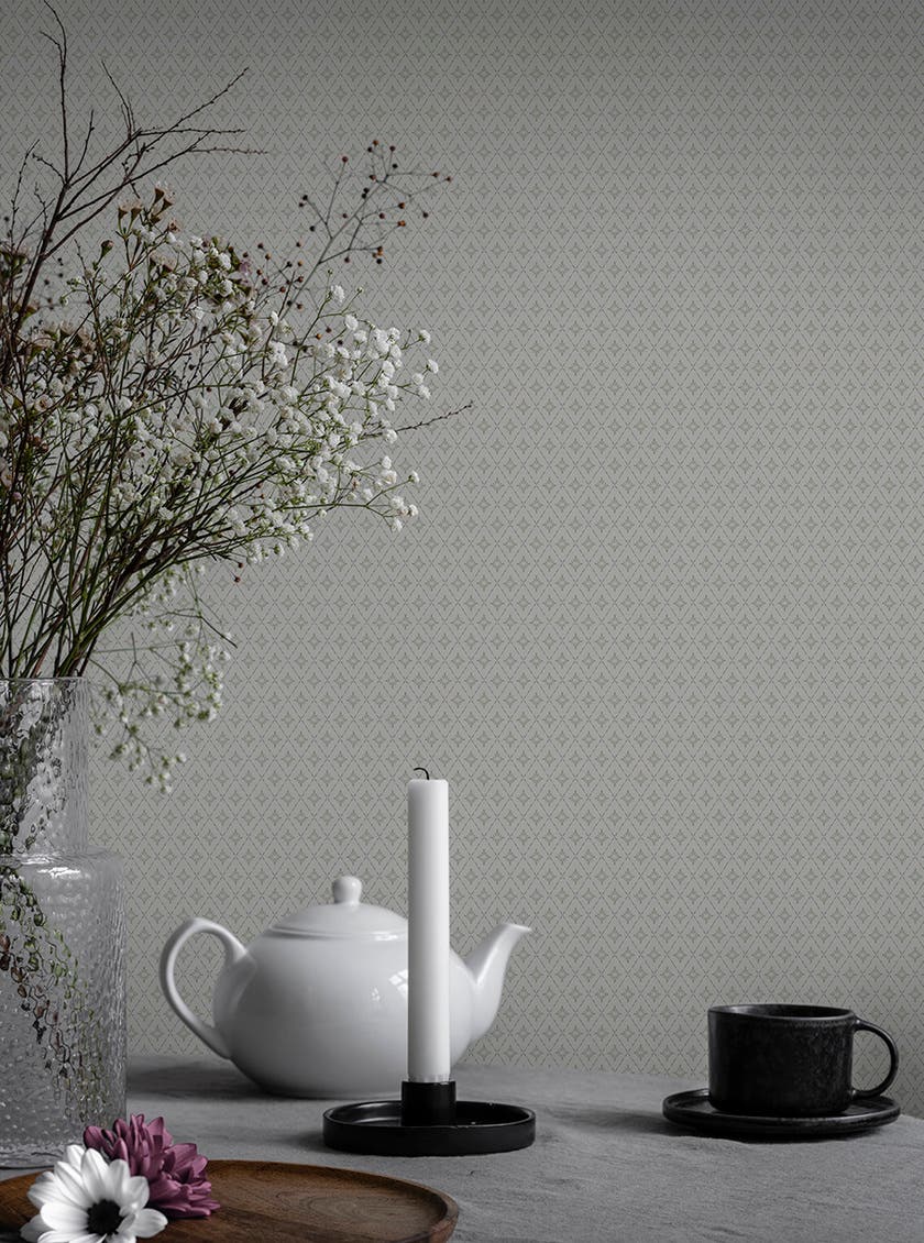 Lillstjärna Vit/Grön Småmönstrat