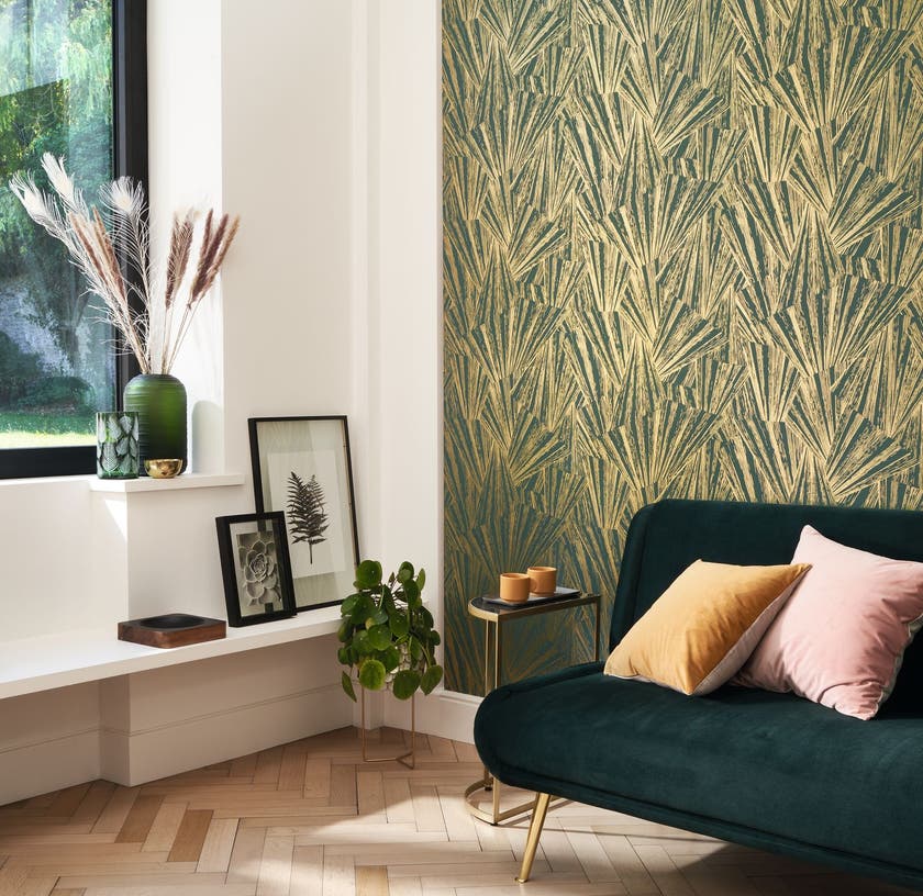 Casadeco - 1930 Eclat Foil Vert/Or 1930