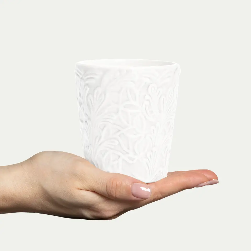 Lace Mugg 30 cl Vit