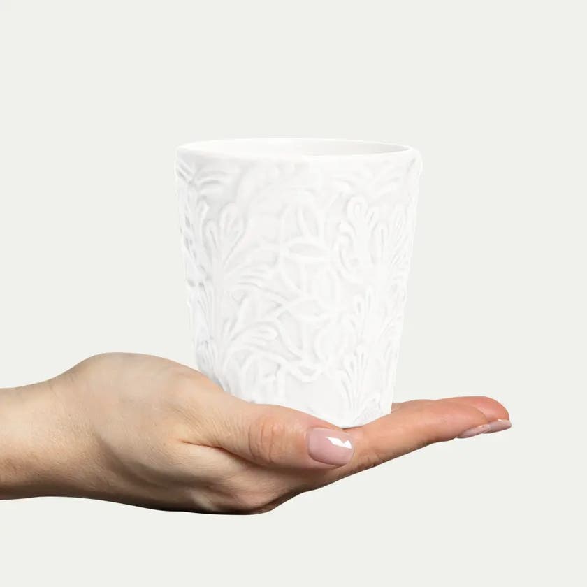 Lace Mugg 30 cl Vit