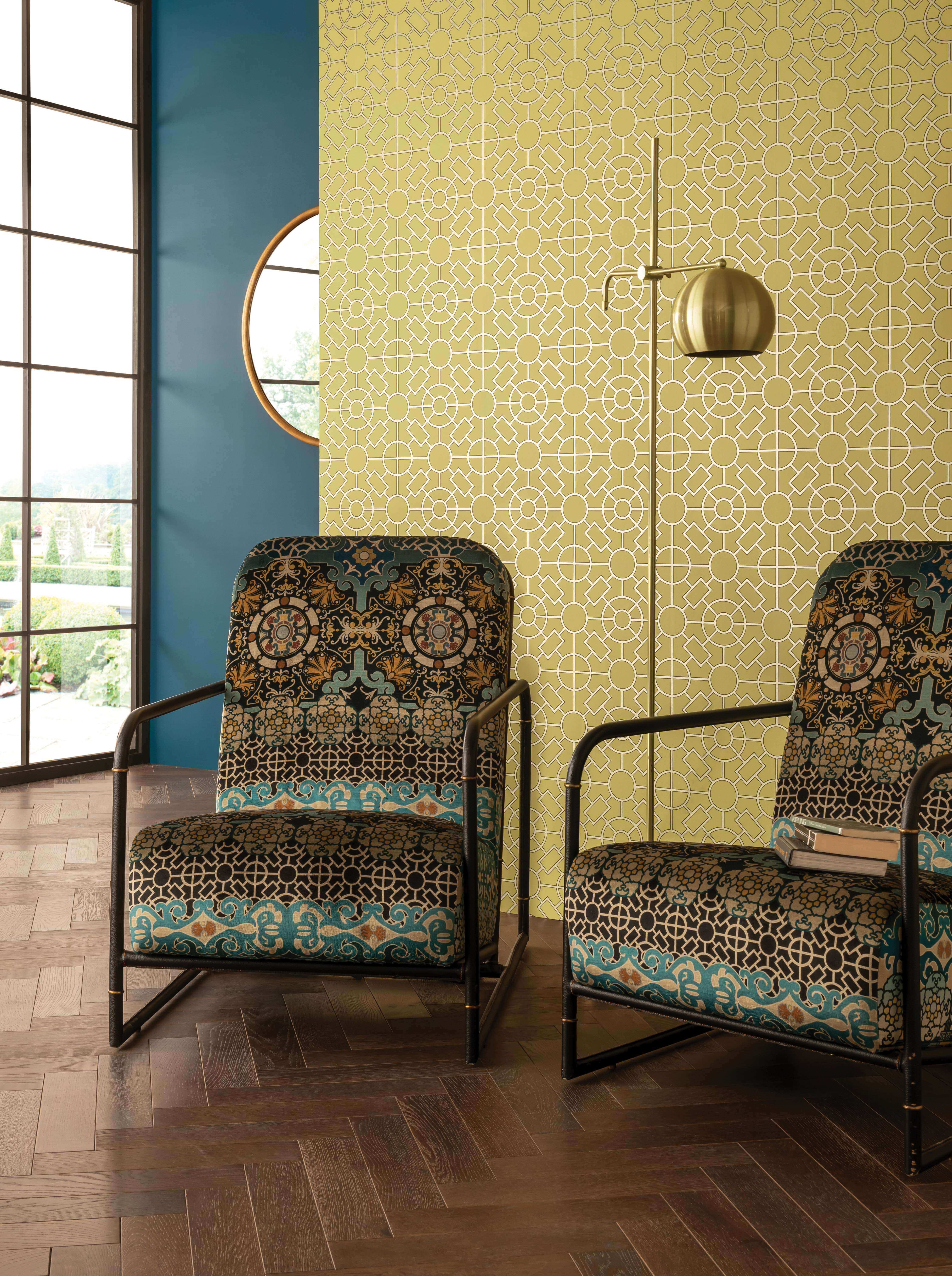 Osborne & Little - Knot Garden Ochre/Gold