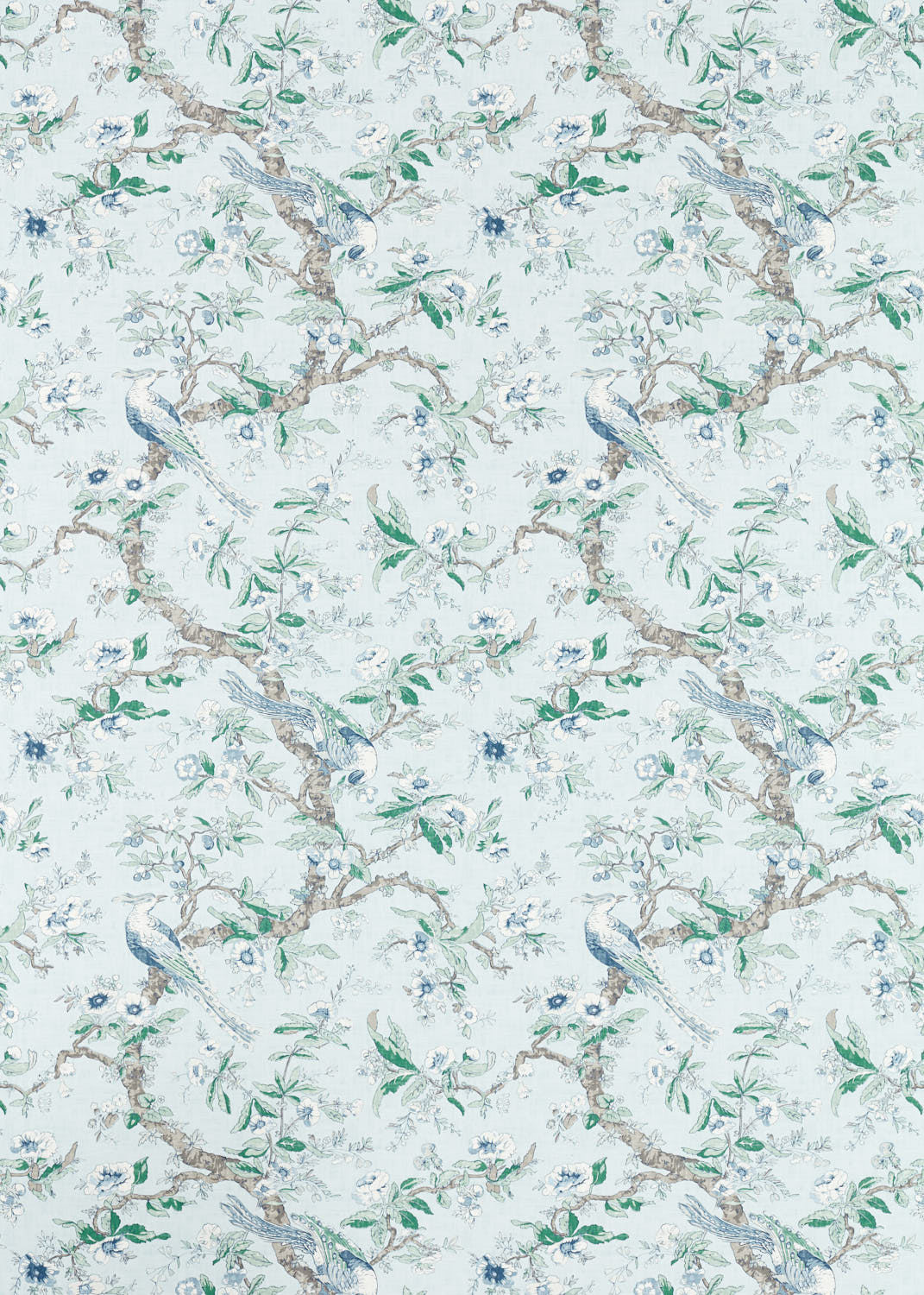 Zoffany - Chintz Blue Stone Cotswolds Manor Wallpaper